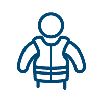 life jacket blue logo