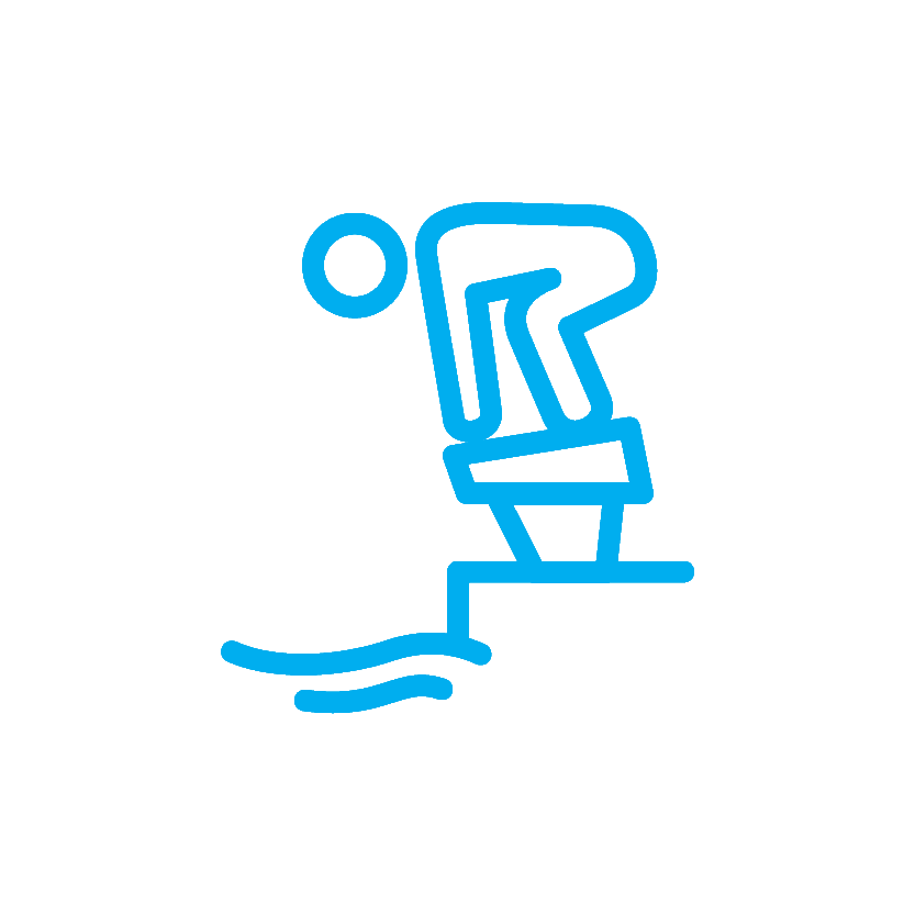 Swimming, lifesaving and water safety icon
