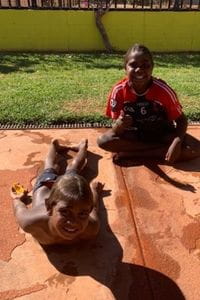 children at the Warburton Pool