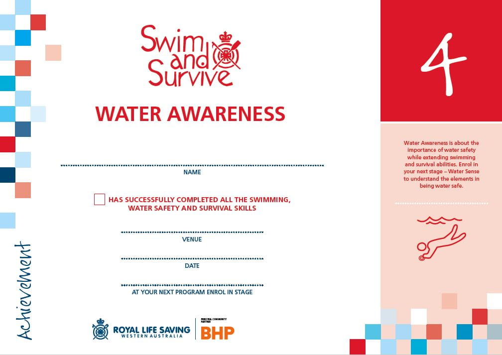 Stage 4 Water Awareness Certificate