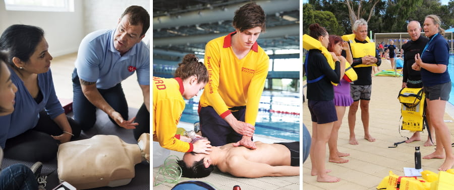groups of people in different training courses