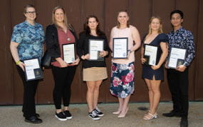 Cockburn ARC lifeguards with their Bravery Awards