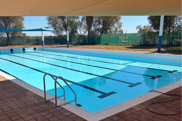 Pool refilled with water after constrction was completed