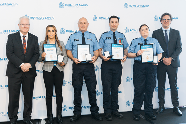 WAPOL Bravery Awards 2024_Gallery 5 Constable Laila Krada, Senior Constable Steven Kempster, Constable Andrew Lundie and Constable Kellie Hamstead.