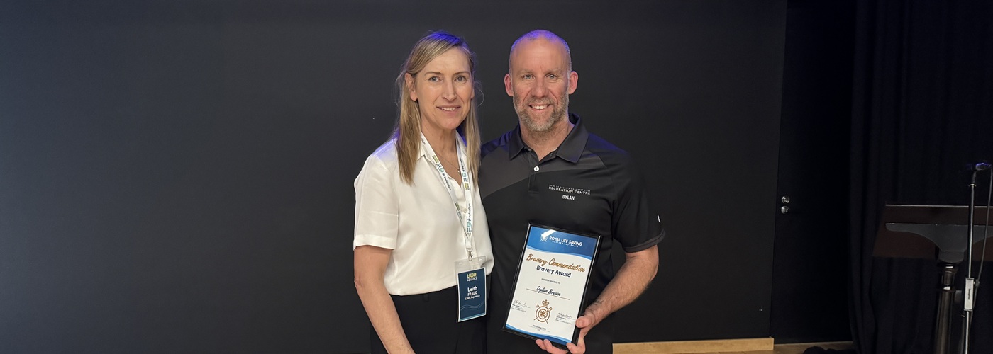 Dylan Brown receiving his award at the South West Seminar