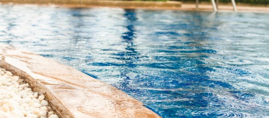 a pool overflowing