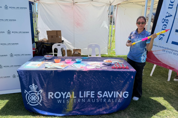 Royal Life Saving booth at Holi festival