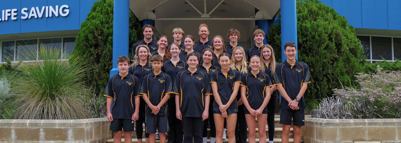 Group photo of WA state team in front of Royal Life Saving WA offices