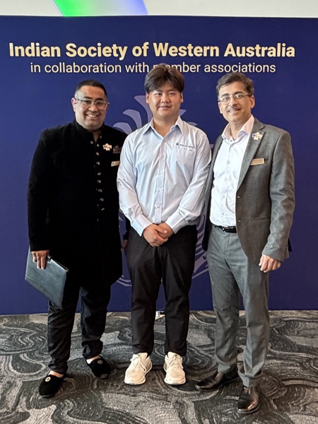 RLSSWA's Harry Luan with other delegates at the 2026 Sangam event hosted by ISWA