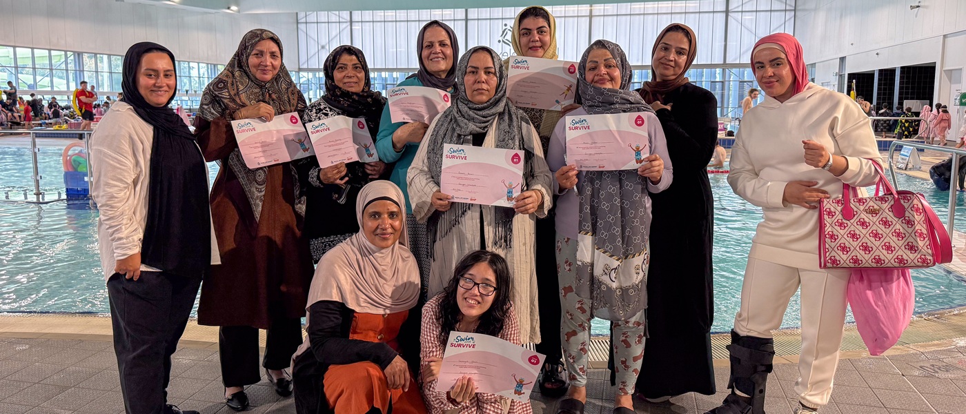 multicultural women who participated in the ASeTTs swimming lesson program
